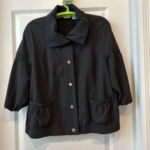 Zenergy by Chico's Black Lightweight Jacket 3/4 Sleeves Sz XL (3) Casual
